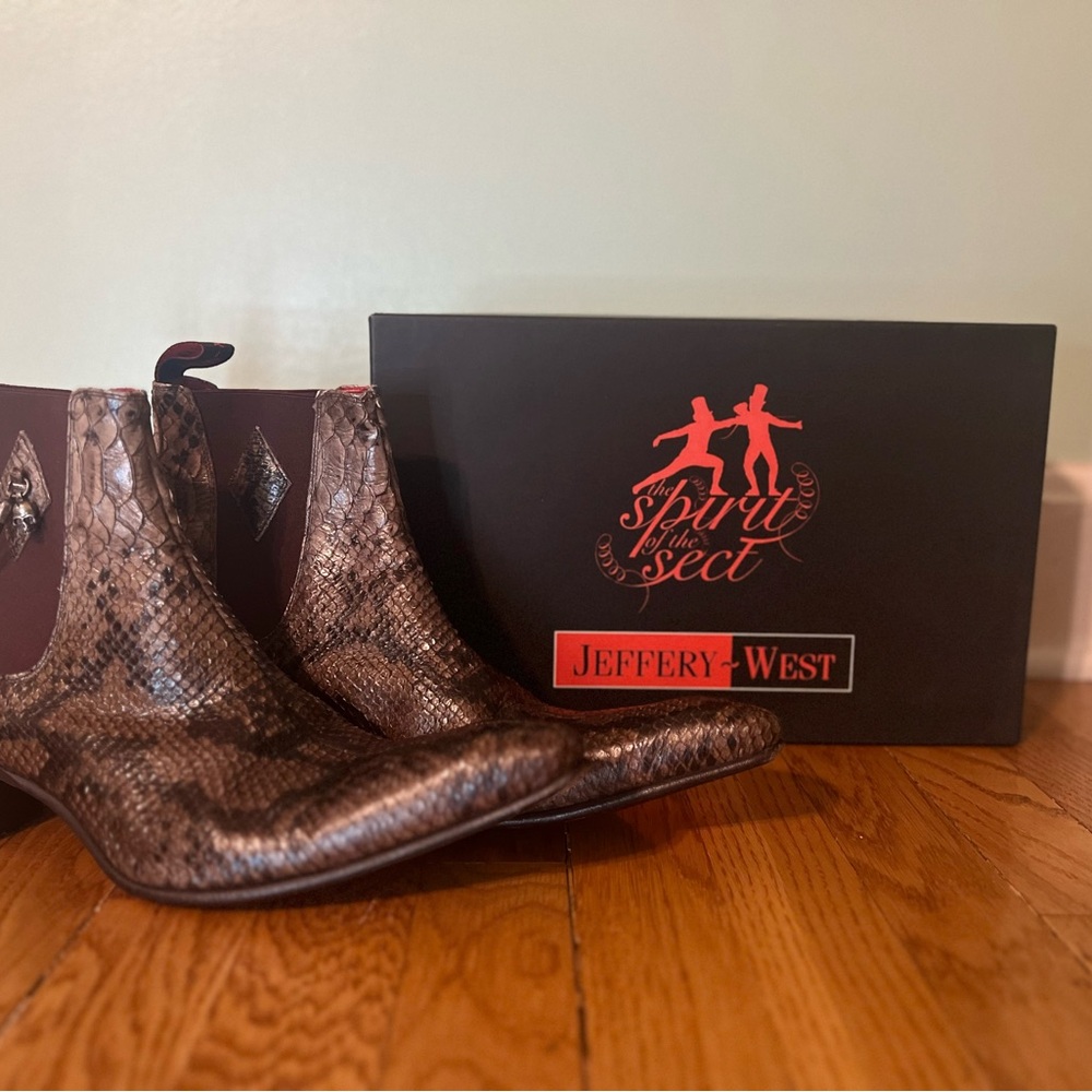 Jeffery-West Snakeskin Ankle Boots